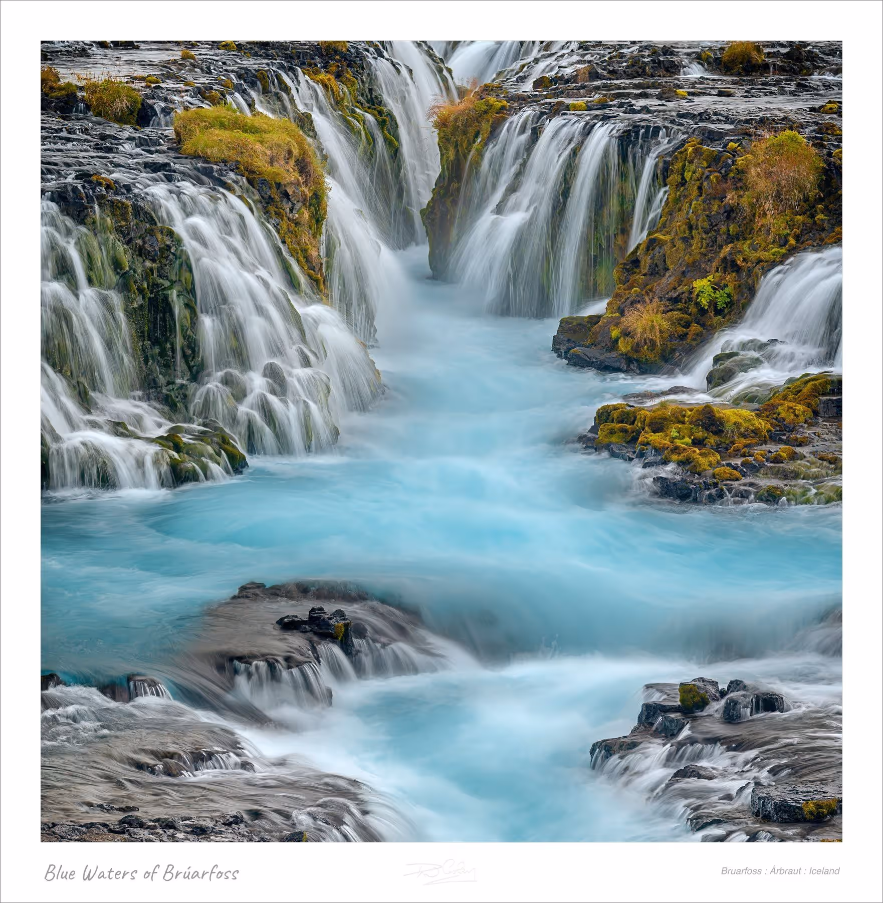 Blue Waters of Brúarfoss
